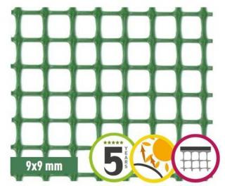 Plastová síť na plot 9 x 9 mm QUADRA 10 (0,5x5m)