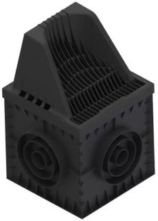 Revizní šachta VODALAND s 3D plastovým roštem 300 x 300 mm černá