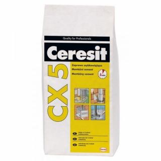 Rychloschnoucí cement montážní CX 5 Ceresit 5kg (pytel)
