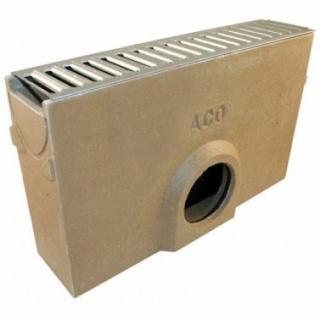Sběrná polymerbetonová vpusť ACO EUROSELF A15 s pozinkovanou mříží 500 x 118 x 303 mm