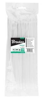 Stahovací pásky BRADAS NEUTRAL 4,8 x 200 mm transparentní 100 ks