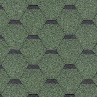 Střešní asfaltový šindel ROCK HEXAGONAL zelený