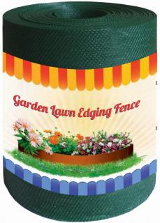 Trávníkový obrubníkový pás GARDEN LAWN EDGING FENCE 15 cm / 9 m zelený