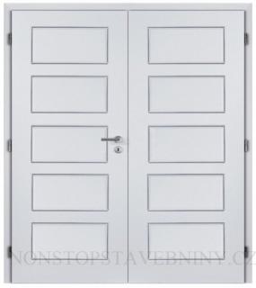 Vnitřní dveře bílé MASONITE 145 cm OREGON dvoukřídlé