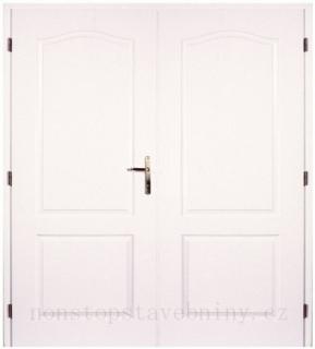 Vnitřní dveře bílé pórové Masonite 145 cm Claudius dvoukřídlé