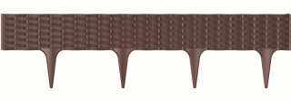 Zahradní palisáda GARDEN BORDER 18,6 cm / 3,9 m hnědý ratan 5 ks