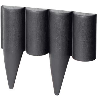 Zahradní palisáda PALGARDEN 12,5 cm / 2,5 m černá 10 ks