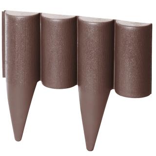 Zahradní palisáda PALGARDEN 12,5 cm / 2,5 m hnědá 10 ks