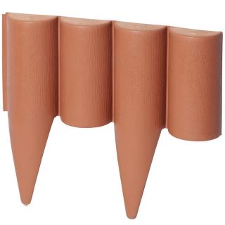 Zahradní palisáda PALGARDEN 12,5 cm / 2,5 m terakota 10 ks