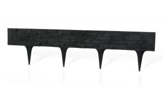 Zahradní palisáda STONE PALISADE 9,5 cm / 0,8 m černá 1 ks