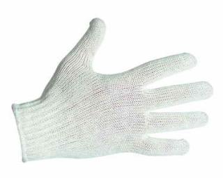 AUK 08 - rukavice pletené z polyester/bavlna s pružnou manžetou velikost 8