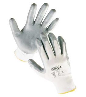 CERVA - BABBLER rukavice nylonové s nitrilovou dlaní - velikost 10, BABBLER10