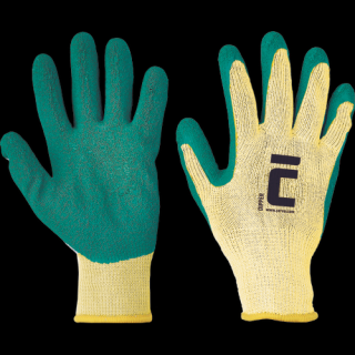 CERVA -  DIPPER Pracovní rukavice máčené v latexu, velikost 8