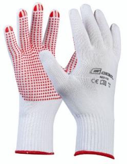 GEBOL - RED FEX pletené rukavice s nopkami - velikost 8 - blistr, 709252 (Pracovní rukavice s vinyl terčíky )