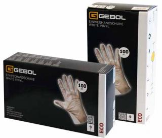 GEBOL - WHITE VINYL jednorázové vinylové rukavice 100 ks - velikost L, 719622