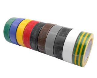 GEKO - Izolační páska 15mm x 10m - různé barvy. 10ks, G17000/17 (Sada barevných izolačních pásek 10 ks)
