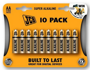 JCB SUPER alkalická baterie AA/LR06, blistr 10 ks, JCB-LR06-10B