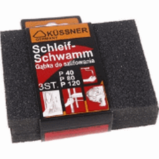 KUSSNER sada 3 brusné houby 125x100x12mm (P40, P80, P120)