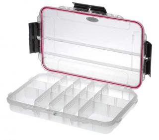 MAX Plastový box, 350x230xH 59mm, IP 67, transparentní, 3-15 přihrádek - MAX003T