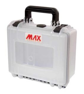 MAX Plastový kufr, 258x243xH 117,5mm, IP 67, barva transparentní - MAX235TH105