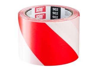 SCLEY Páska výstražná červeno-bílá 75mm x 100m, 0370-020008 (Vyrobeno v EU)