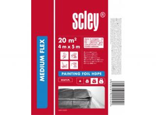 SCLEY Zakrývací fólie malířská HDPE MEDIUM FLEX , 4 m x 5 m (Zakrývací folie)