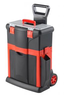 TOOD - Plastový pojízdný kufr, tažná rukojeť 460x330x620mm - TBR100