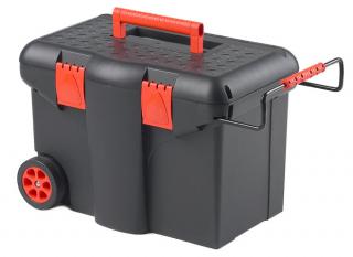 TOOD - Plastový pojízdný kufr, tažná rukojeť 580x380x400mm, WR624