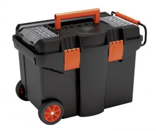 TOOD - Plastový pojízdný kufr, tažná rukojeť 580x380x410mm, TWR624S
