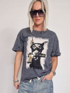 Antracitové triko BRUNO Antracit, UNI S-XL