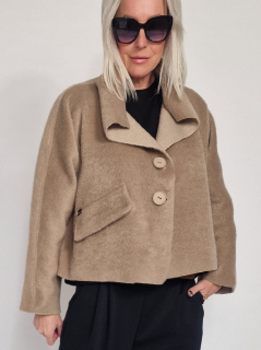 Béžový kabátek WOMAN Béžová, UNI S-XXL