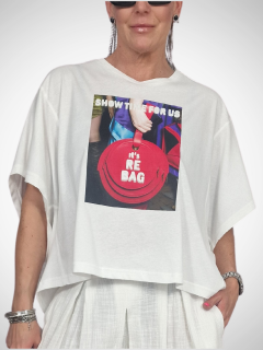 Bílé oversize triko BAG L