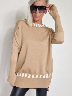 Camel svetr MINOUU camel-bílá, UNI S-XL