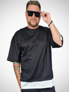 Černé oversize triko DENY Černá, S