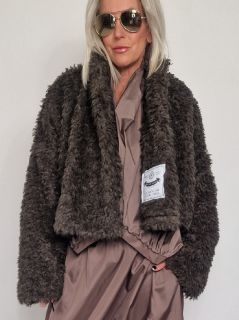 Hnědý kožíšek SEASON Hnědá, UNI S-XL