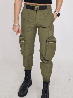 Khaki kalhoty DIVA Khaki, S/M