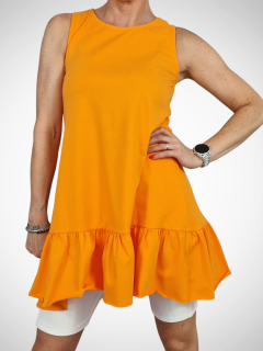 Oranžové šaty s kanýrem LAMU UNI XS-M