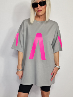 Šedé triko VENDETA Šedá, UNI S-XL