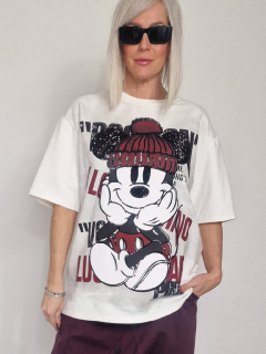 Smetanové mikinové triko PRESENT Smetanová, UNI S-XL