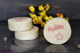 Heřmánkové  mýdlo - kulaté (Jemné, zklidňující a čistící mýdlo vyrobené v rodinné mydlárně Mydlitto ® pro krásnou a zdravou pokožku)