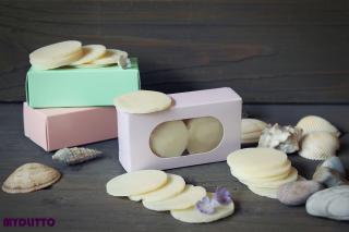 Mandlové mýdlo GREKIO- kulaté plátky v doypack sáčku 25 g (Praktické tenké plátky mýdla na cesty, dovolenou, na plovárnu, prostě kamkoli)