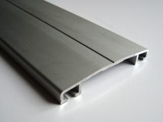Krycí oblá hliníková lišta šíře 60mm, stříbrný ELOX (doplňky, příslušenství, polykarbonát)