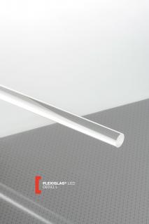 PLEXI TYČ XT LED SVĚTLOVODIVÁ vnější průměr 8mm, délka 2000mm ČIRÁ 0E011L