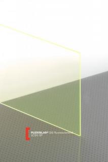 Plexiglas FLUORESCENT 3mm, žlutá - NA DOTÁZÁNÍ (možný příplatek) (Plexisklo, PMMA, FLUORESCENT)