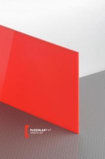 Plexisklo extrudované PLEXIGLAS XT červená 3N570 síla 3mm,  (Plexisklo XT, Plexi, Plexiglas, reklama, extrudované)