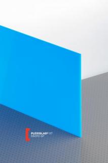 Plexisklo extrudované PLEXIGLAS XT modrá 5N370 síla 3mm,  (Plexisklo XT, Plexi, Plexiglas, reklama, extrudované)