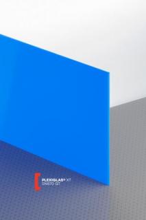 Plexisklo extrudované PLEXIGLAS XT modrá 5N870 síla 3mm,  (Plexisklo XT, Plexi, Plexiglas, reklama, extrudované)