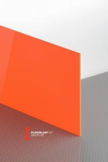 Plexisklo extrudované PLEXIGLAS XT oranžová 2N170 síla 3mm,  (Plexisklo XT, Plexi, Plexiglas, reklama, extrudované)