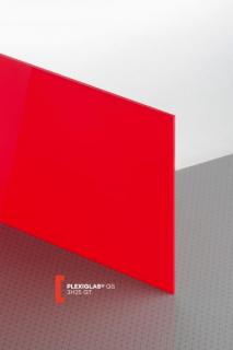 Plexisklo lité PLEXIGLAS GS červená 3H25 síla 5mm,  (Plexisklo GS, Plexi, Plexiglas, reklama)