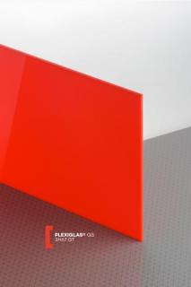 Plexisklo lité PLEXIGLAS GS červená 3H67 síla 5mm,  (Plexisklo GS, Plexi, Plexiglas, reklama)